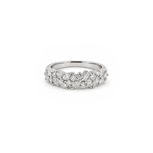 1cttw  21 Fancy Cut Natural Diamond Statement Band
