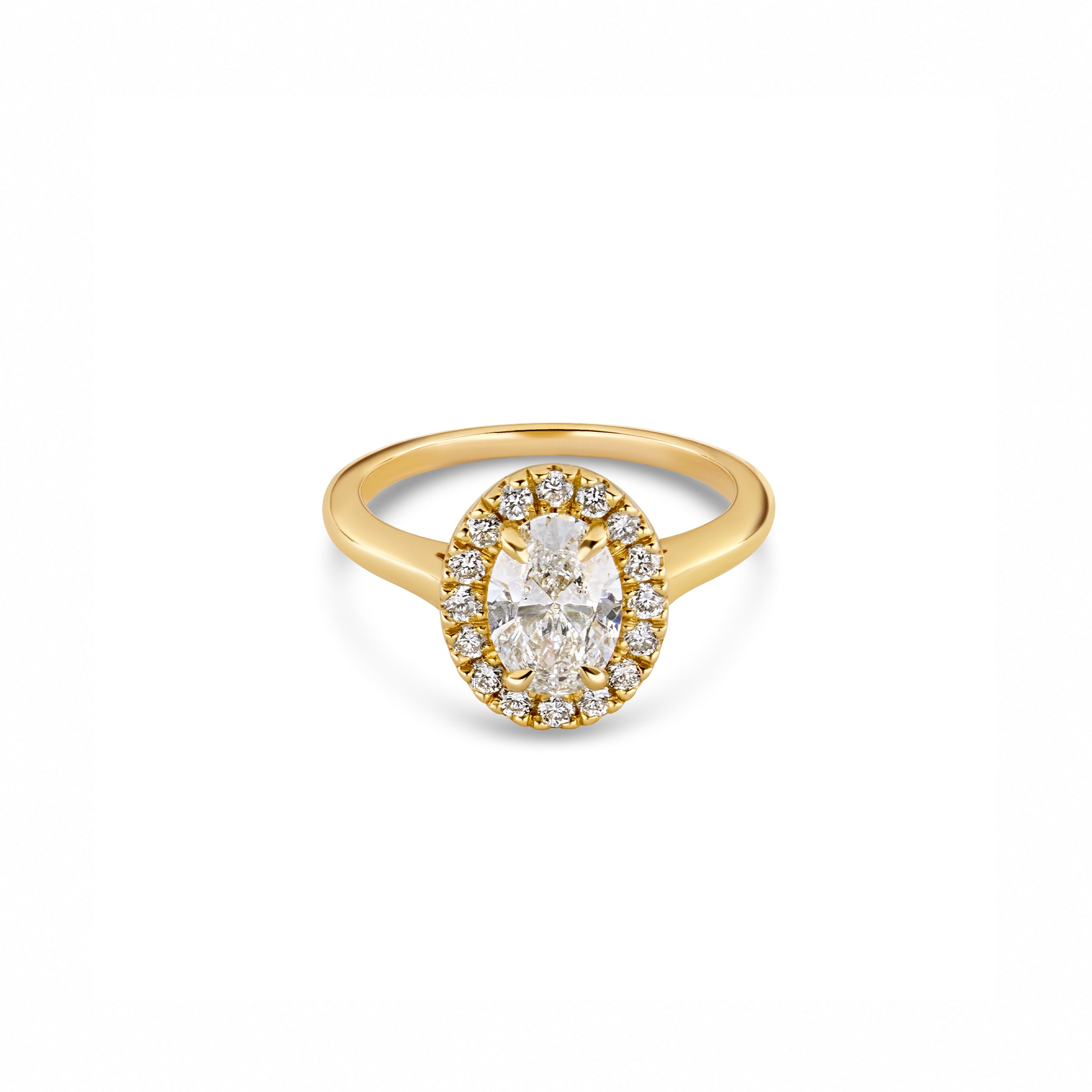 Oval Halo Solitaire Engagement Ring