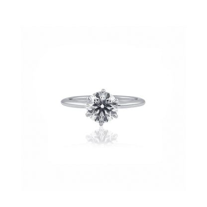 Platinum 1.50ct Round Lab-Grown Diamond Solitaire Engagement Ring