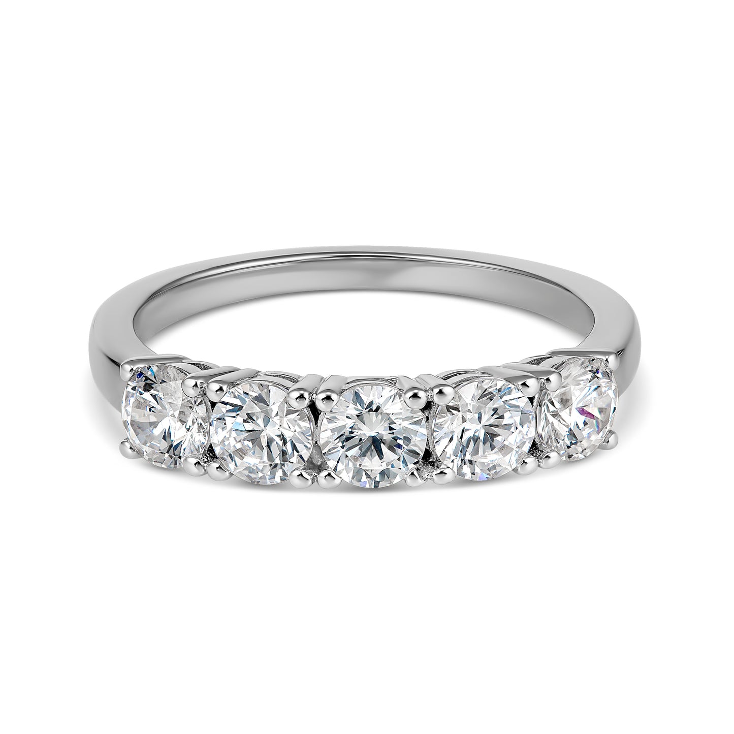 Elegant 5-Stone Diamond Wedding Ring