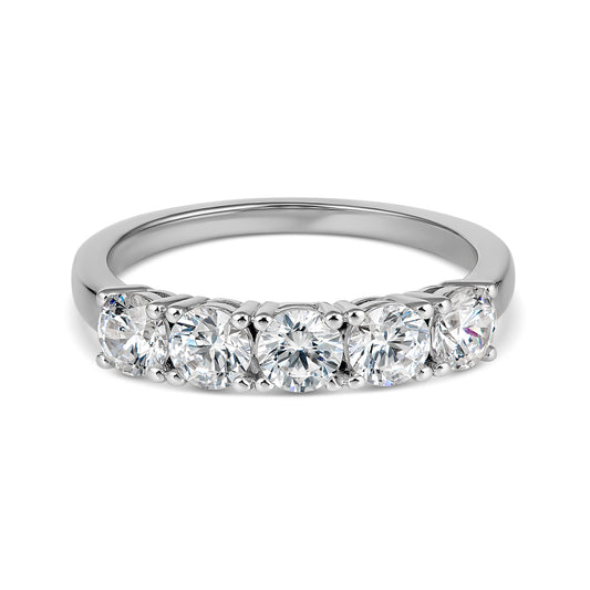 Elegant 5-Stone Diamond Wedding Ring