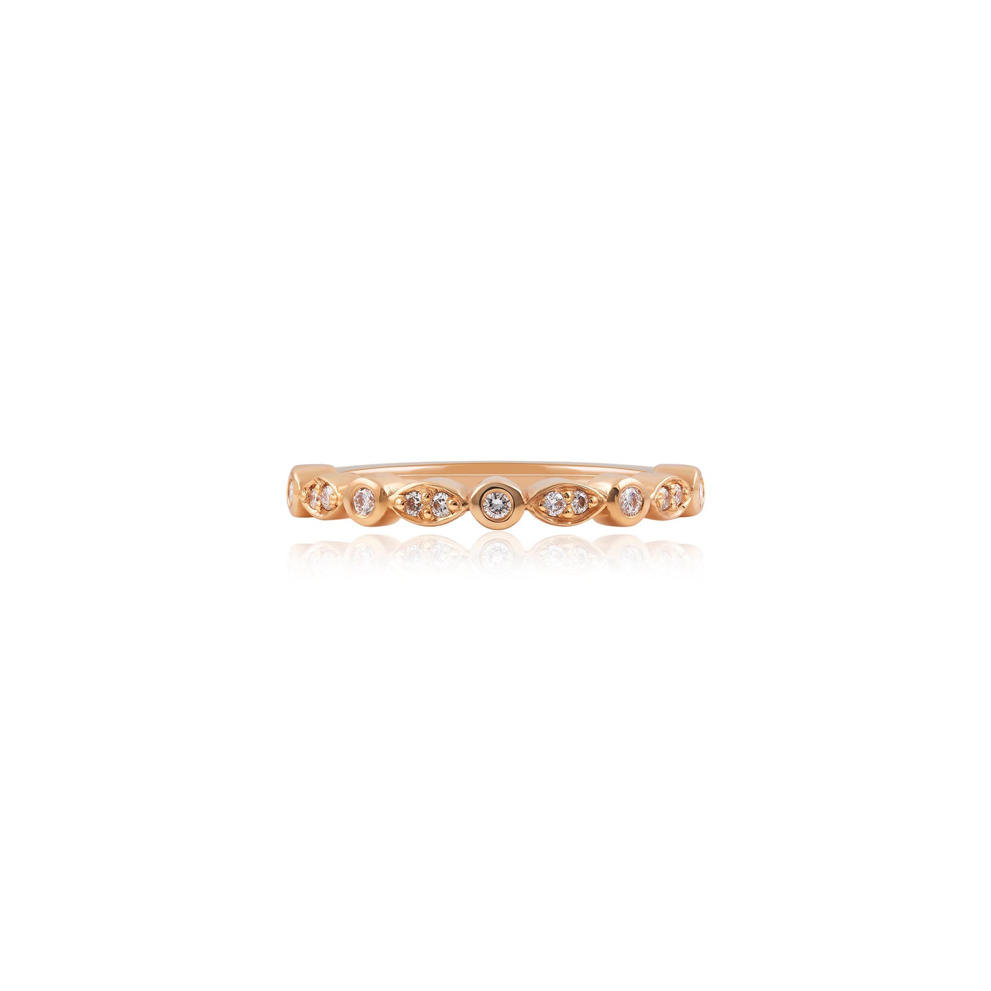 Rose Gold Art Deco Wedding Ring