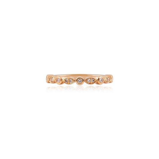 Rose Gold Art Deco Wedding Ring