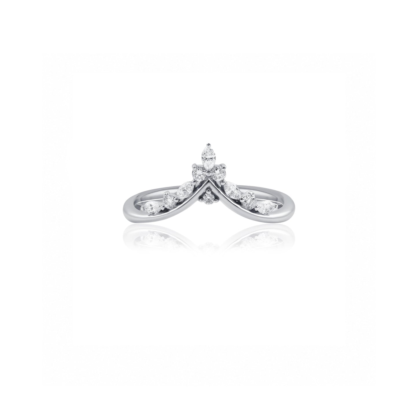 V-Shaped Contoured Wedding Ring