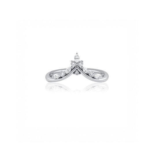 V-Shaped Contoured Wedding Ring