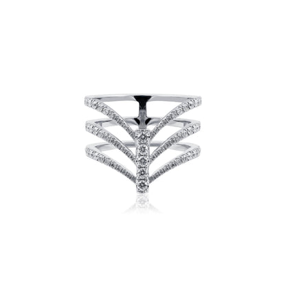 White Gold Multi-Band Diamond Dress Ring