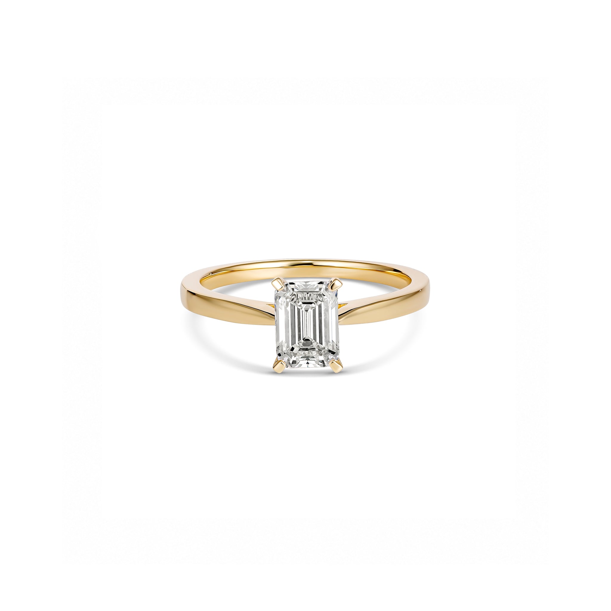 1.5ct Emerald Solitaire Engagement Ring