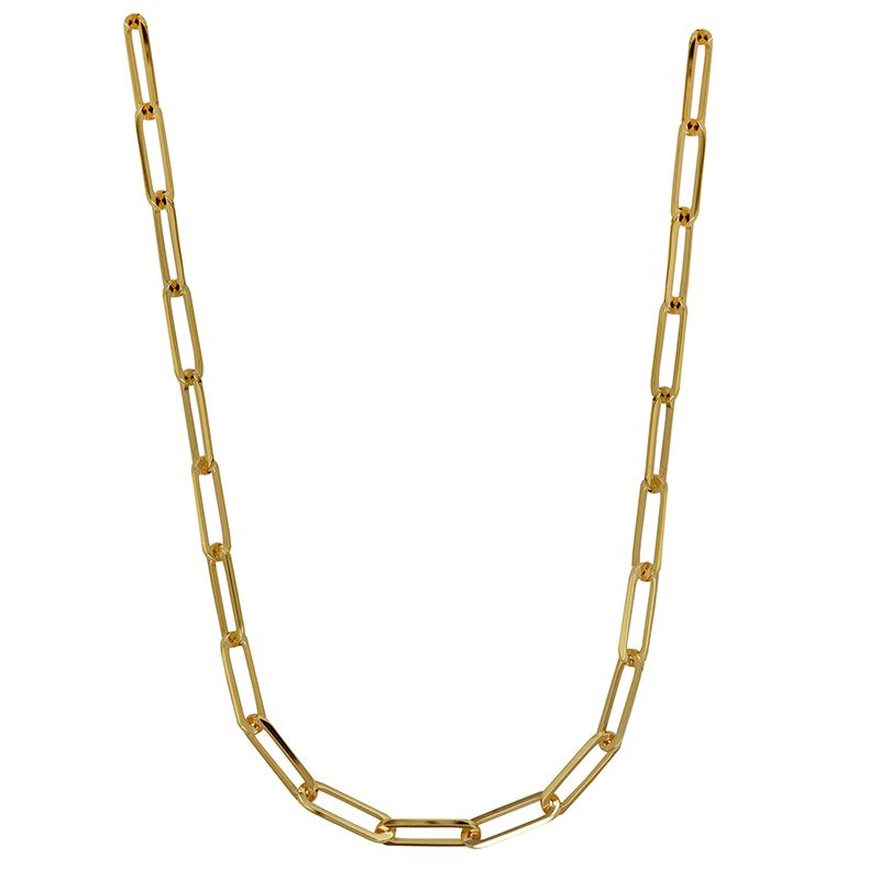 9ct YG Paperclip Chain