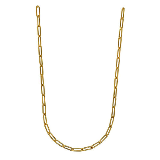 9ct YG Paperclip Chain SML