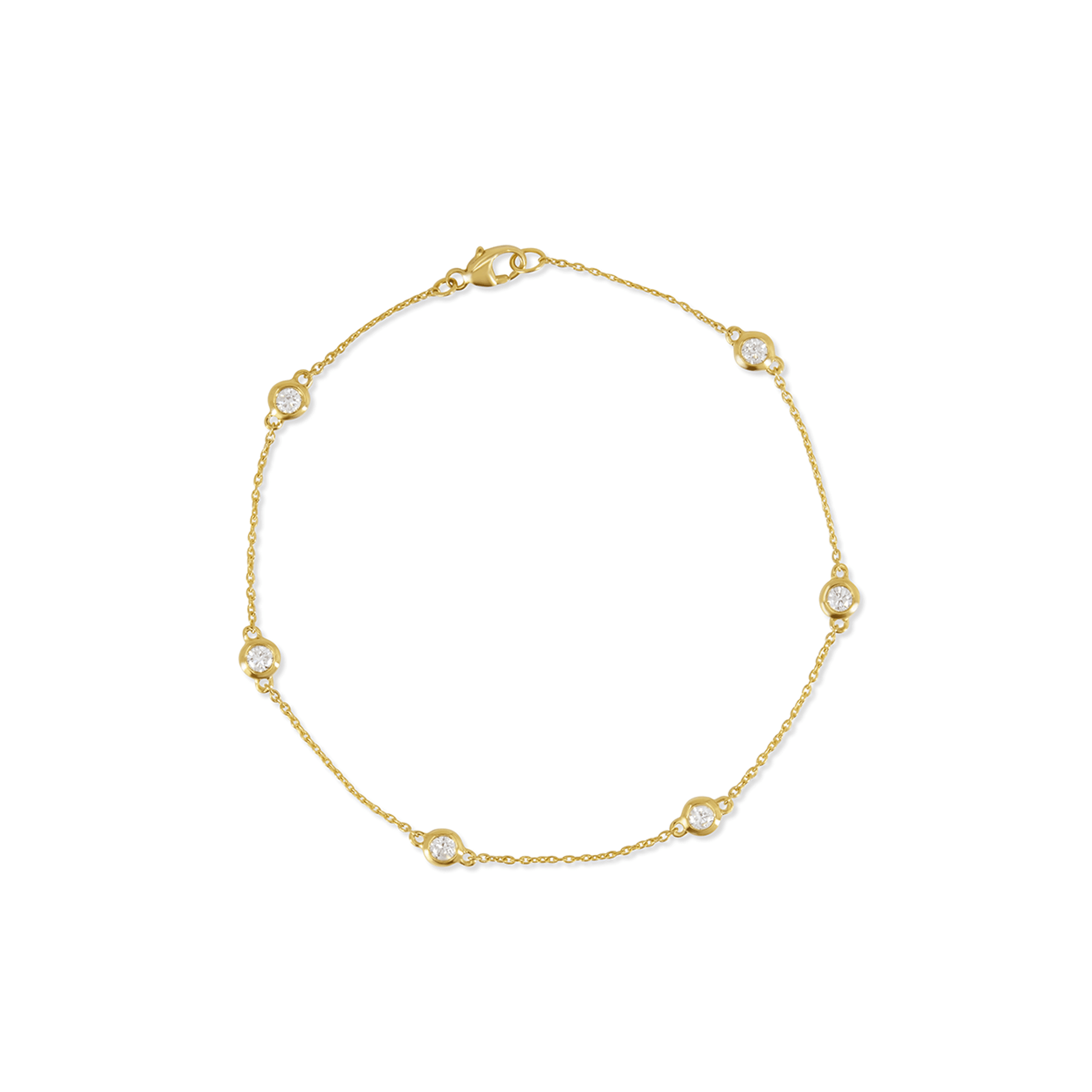 0.35cttw Diamond Station Bracelet