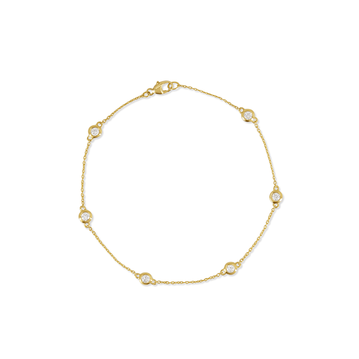 0.35cttw Diamond Station Bracelet
