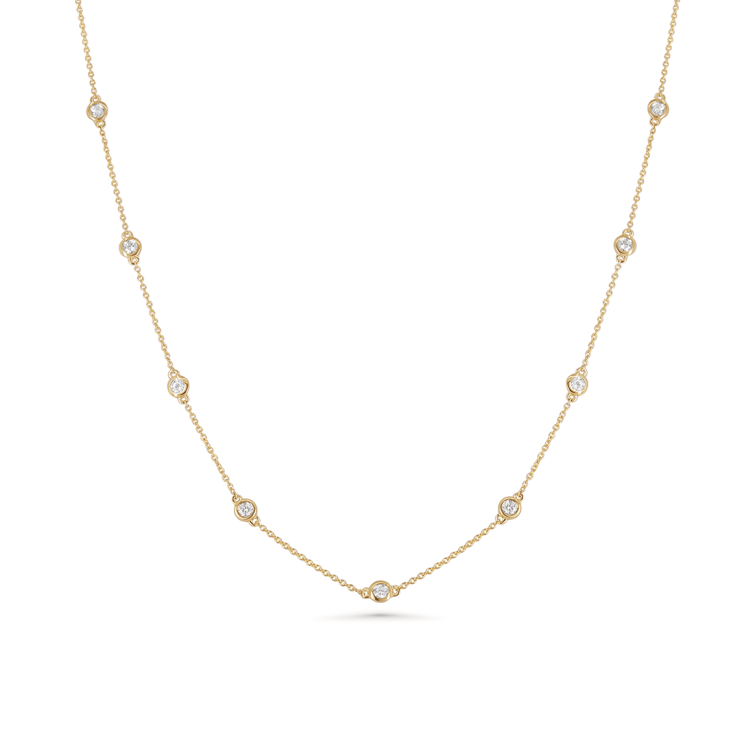 0.75cttw Diamond Station Necklace