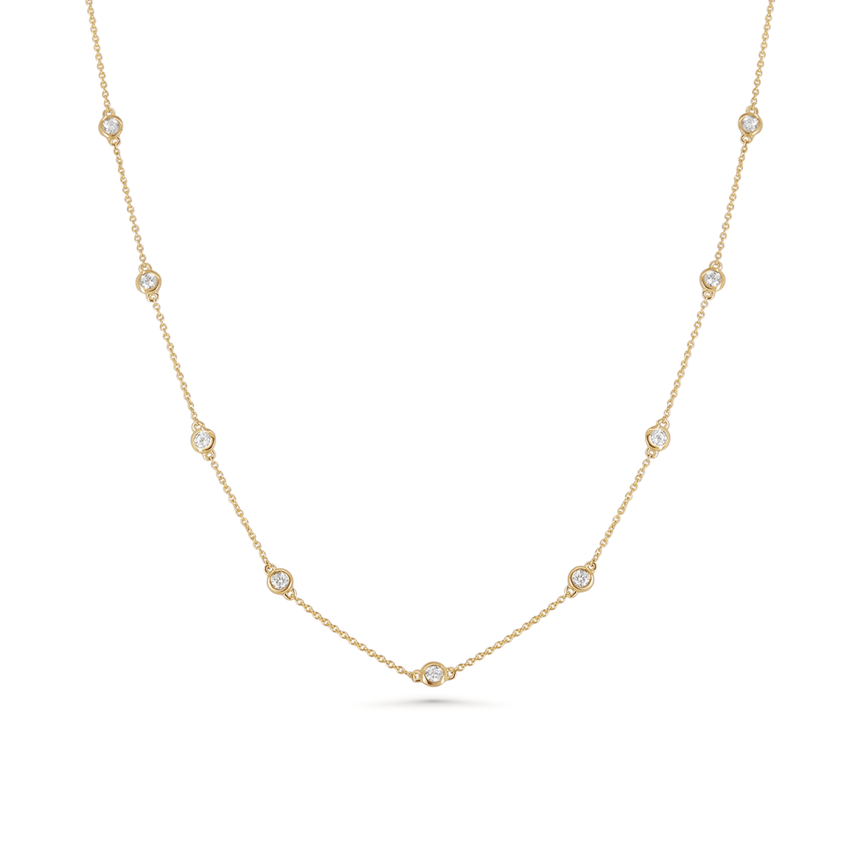 0.75cttw Diamond Station Necklace