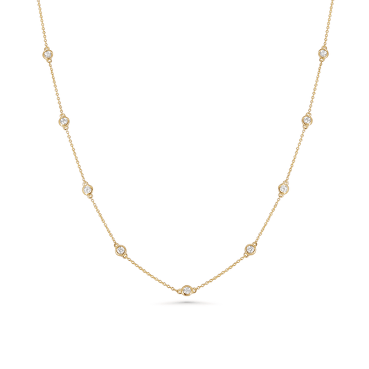 0.75cttw Diamond Station Necklace